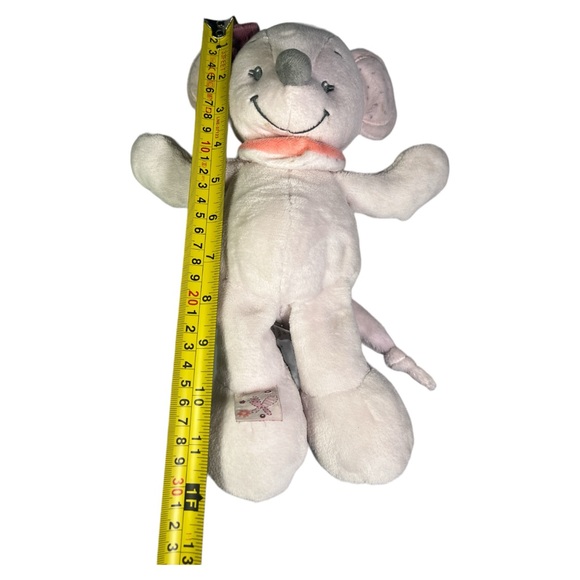 NATTOU PINK MOUSE BUTTERFLIES BANDANA BOW LOVEY 12” INCHES PLUSH STUFFED ANIMAL - Picture 9 of 9